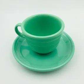 Fiesta Seafoam Green Replacement Tea Coffee Cup and Saucer Set Homer Laughlin Co USA.