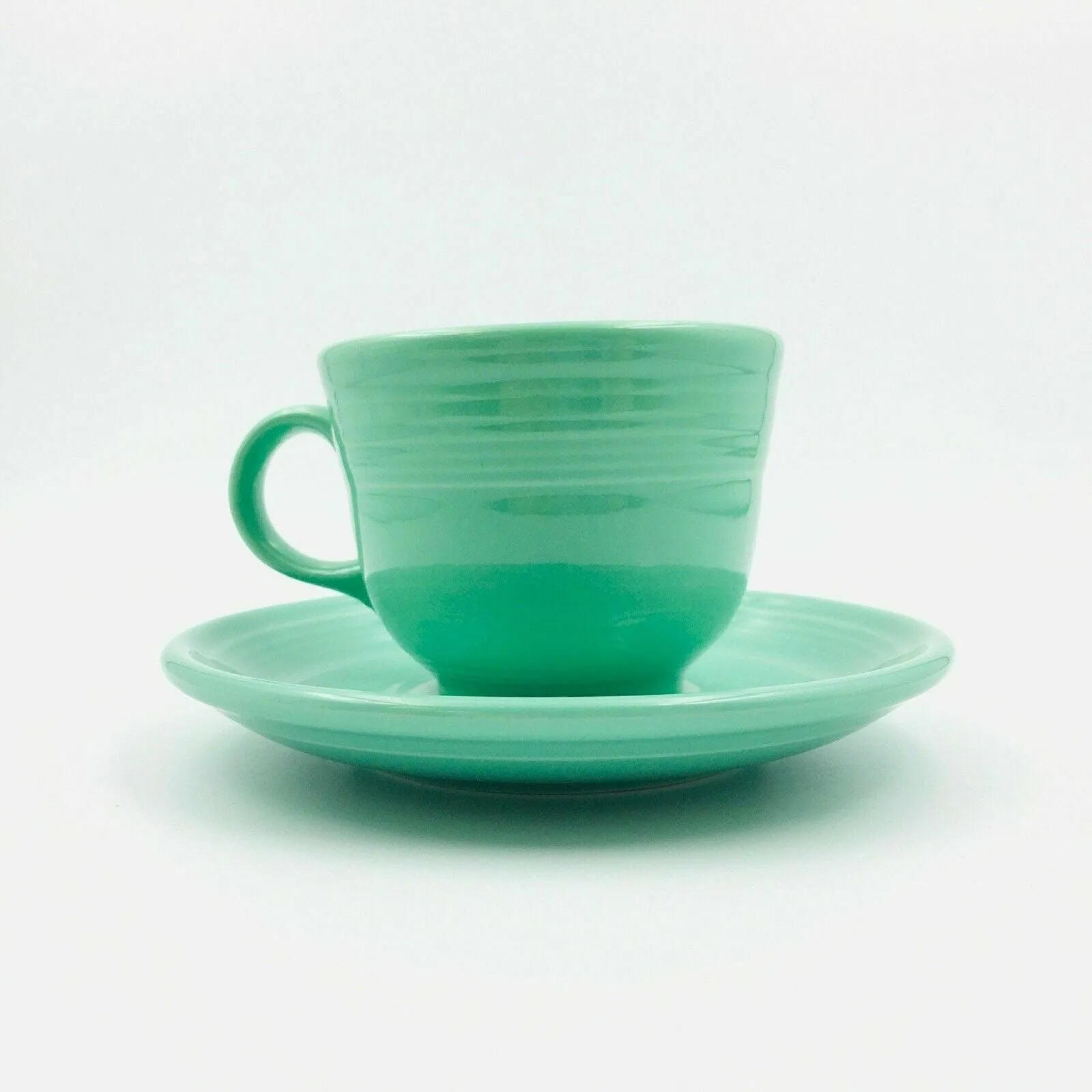 Fiesta Seafoam Green Replacement Tea Coffee Cup and Saucer Set Homer Laughlin Co USA.