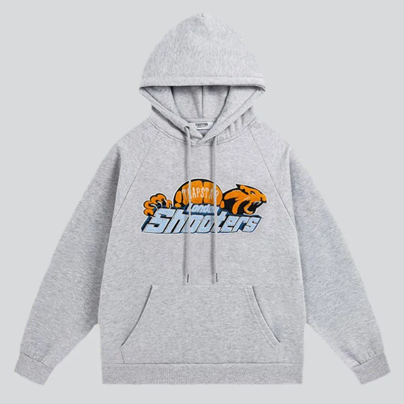 Fleece Roaring Tiger Embroidered Hoodies