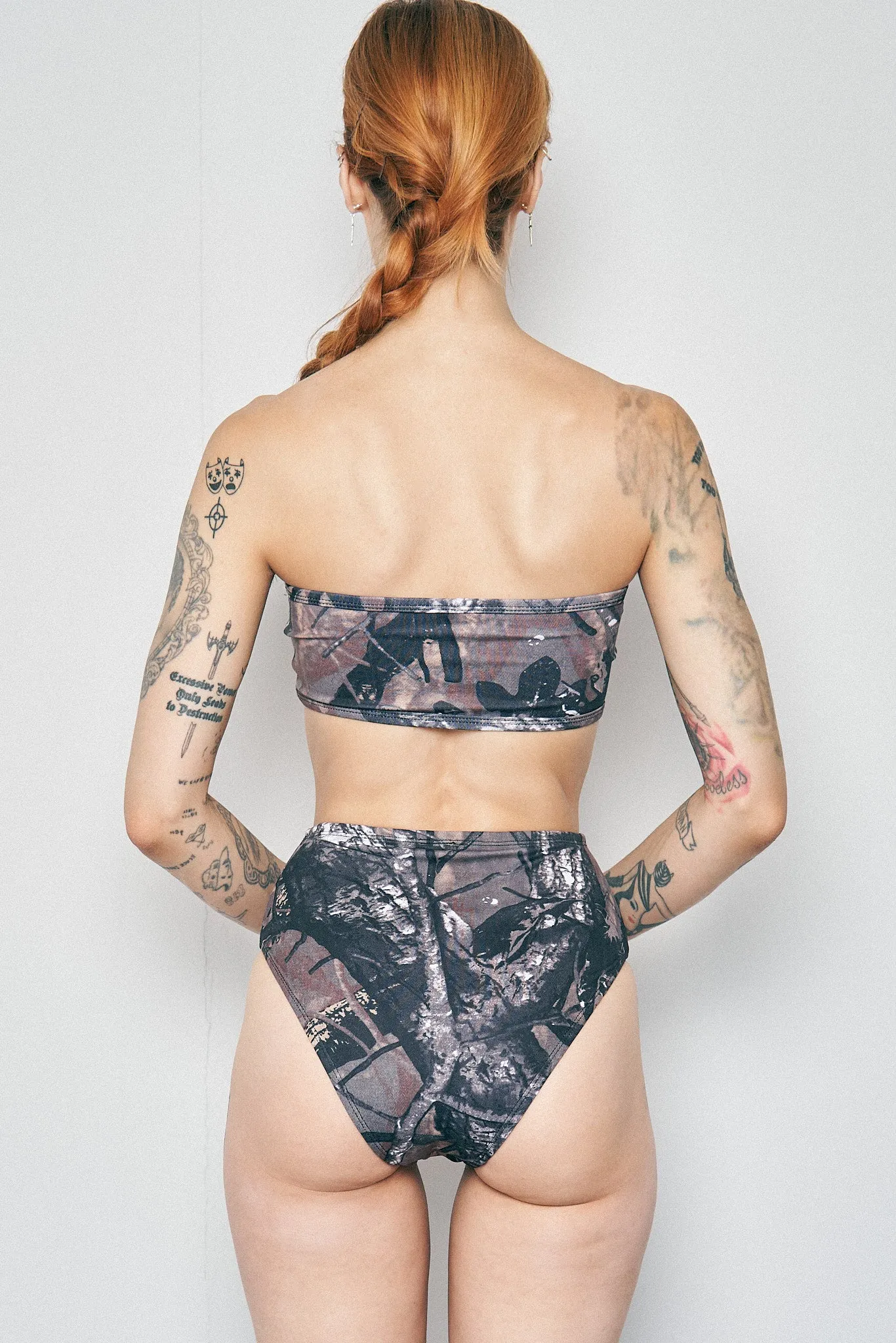 Forest Camo High Waist Bikini Bottom