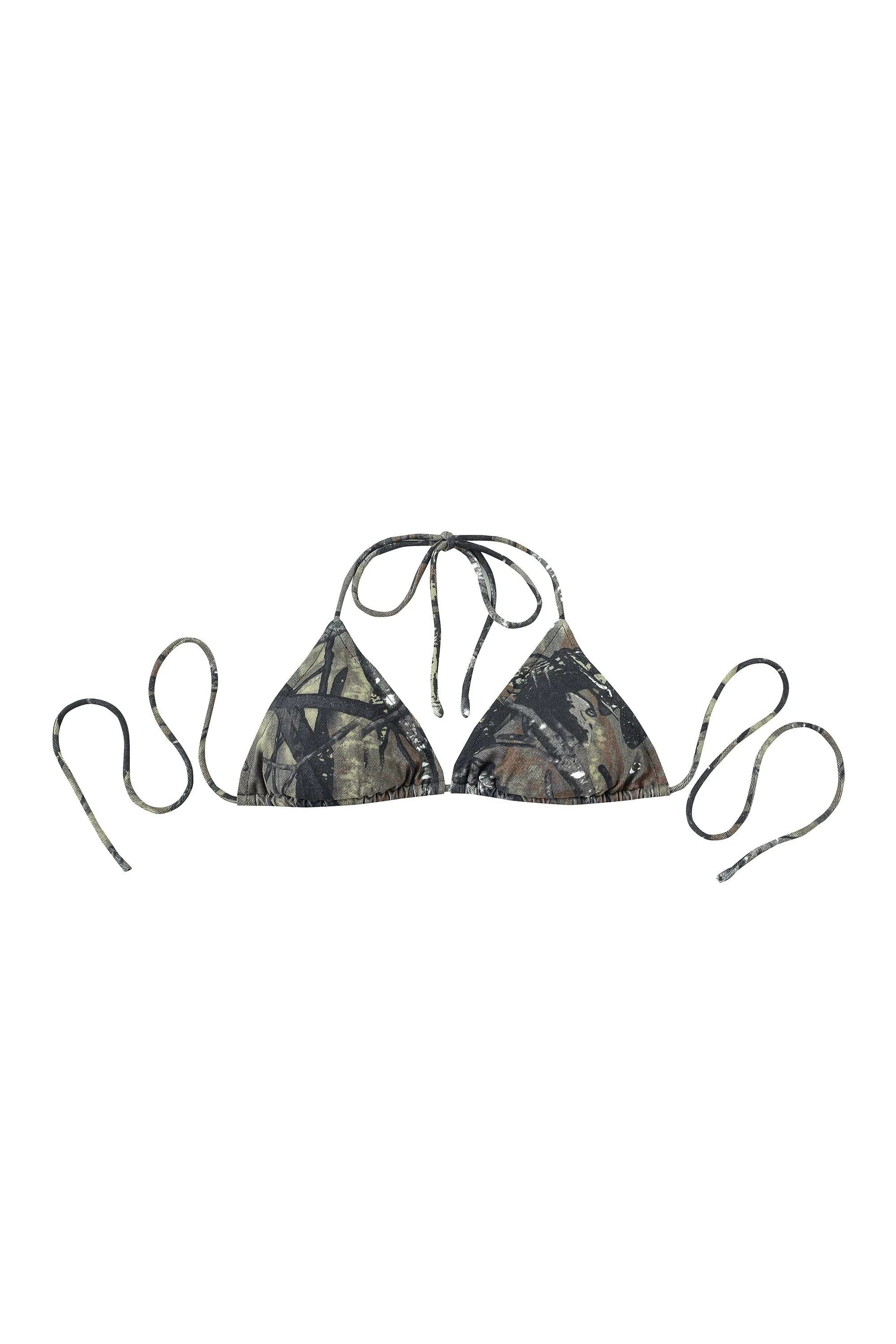 Forest Camo String Bikini Top