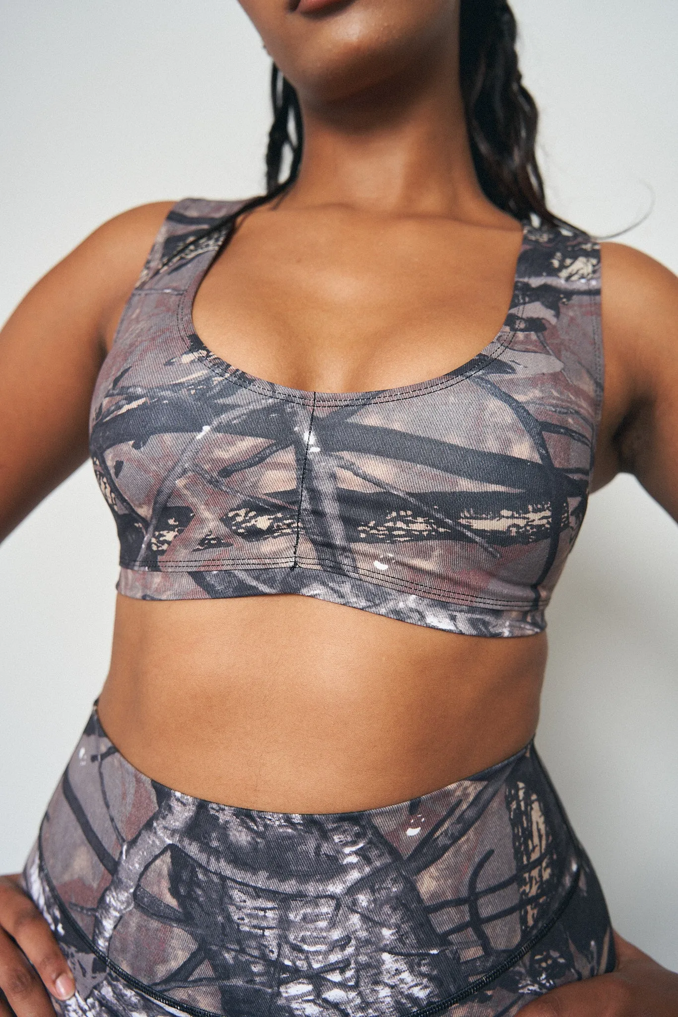 Forest Camo Yoga/Swim Scrunch Bra