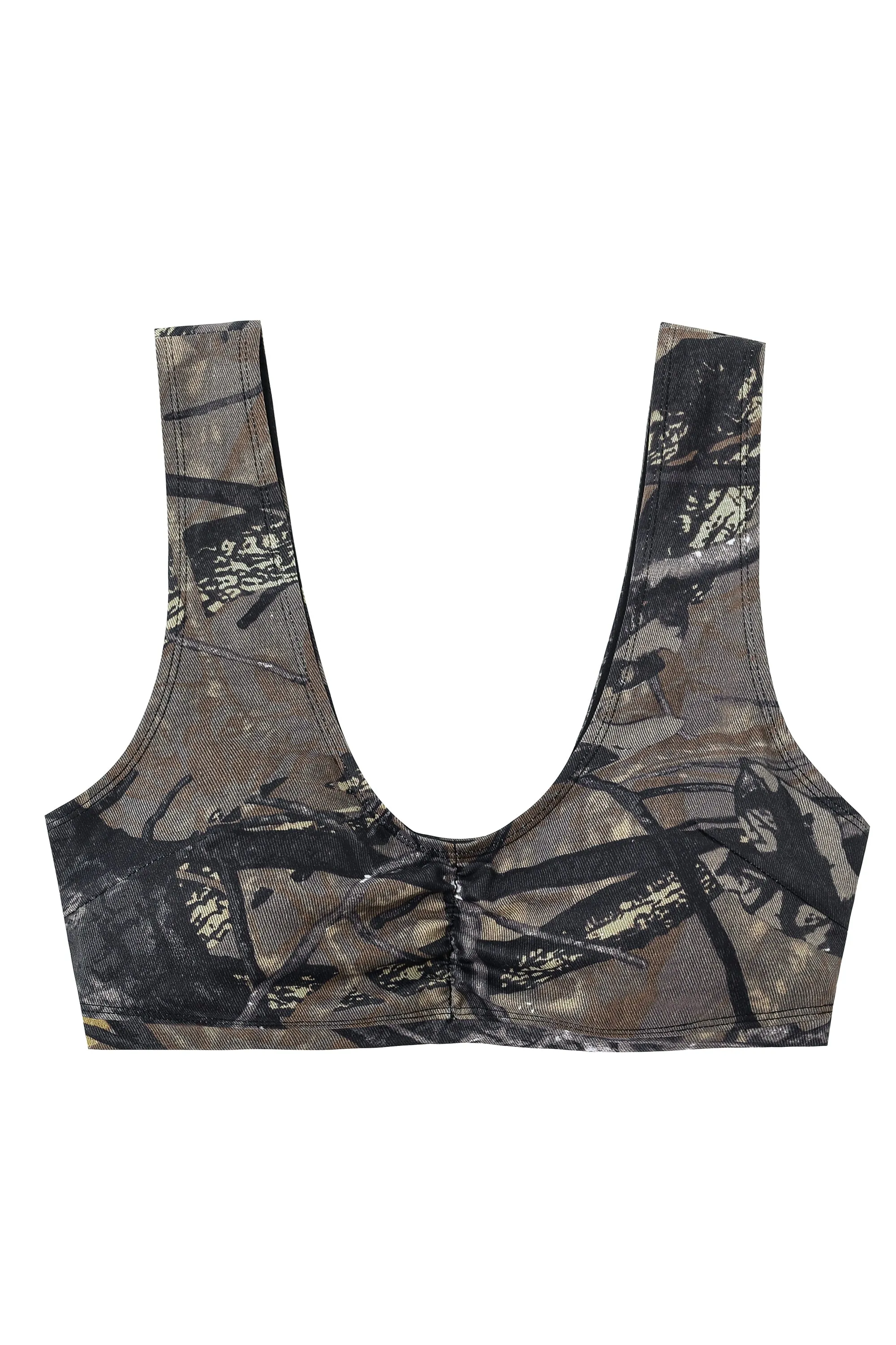 Forest Camo Yoga/Swim Scrunch Bra