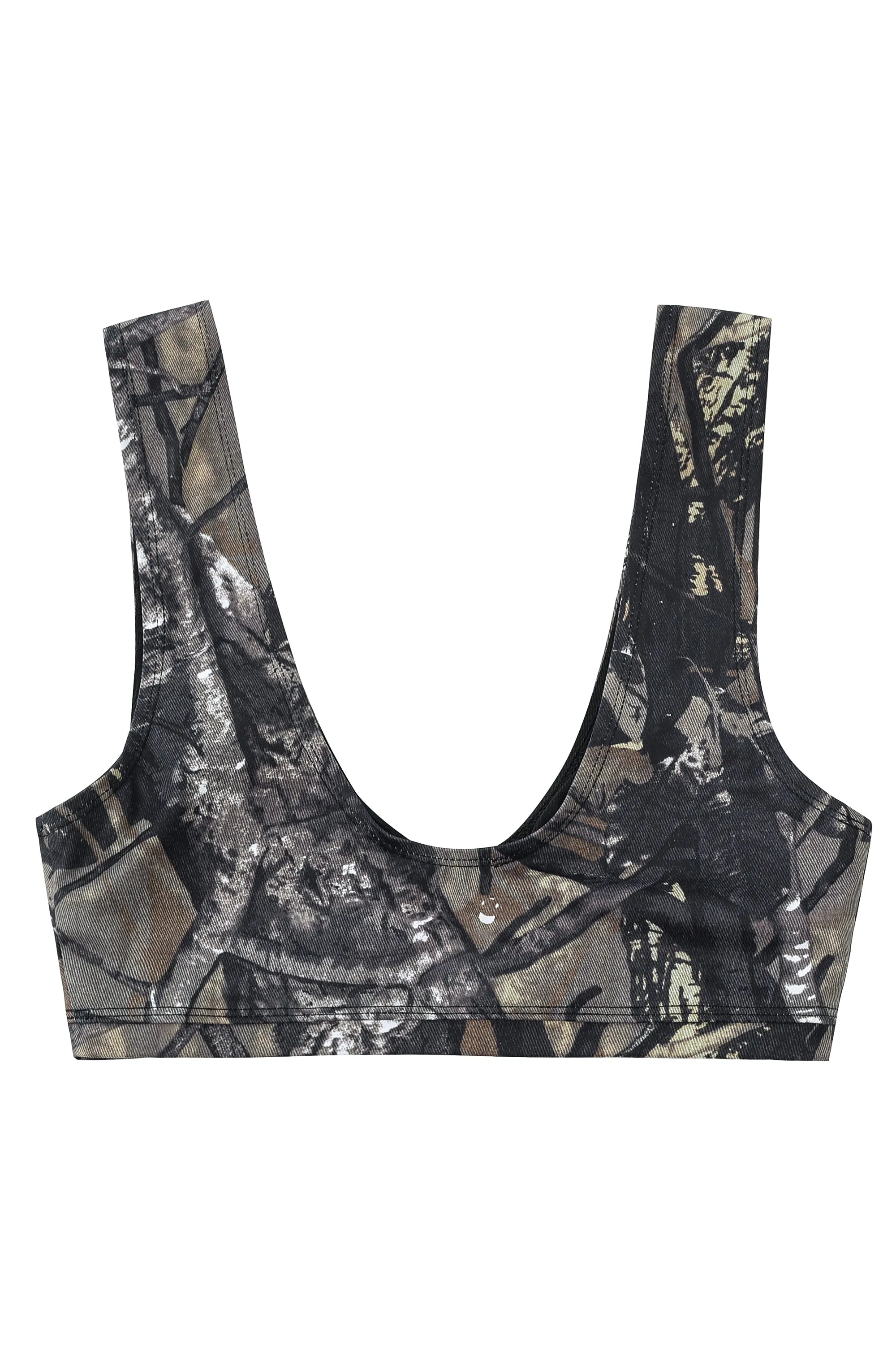 Forest Camo Yoga/Swim Scrunch Bra