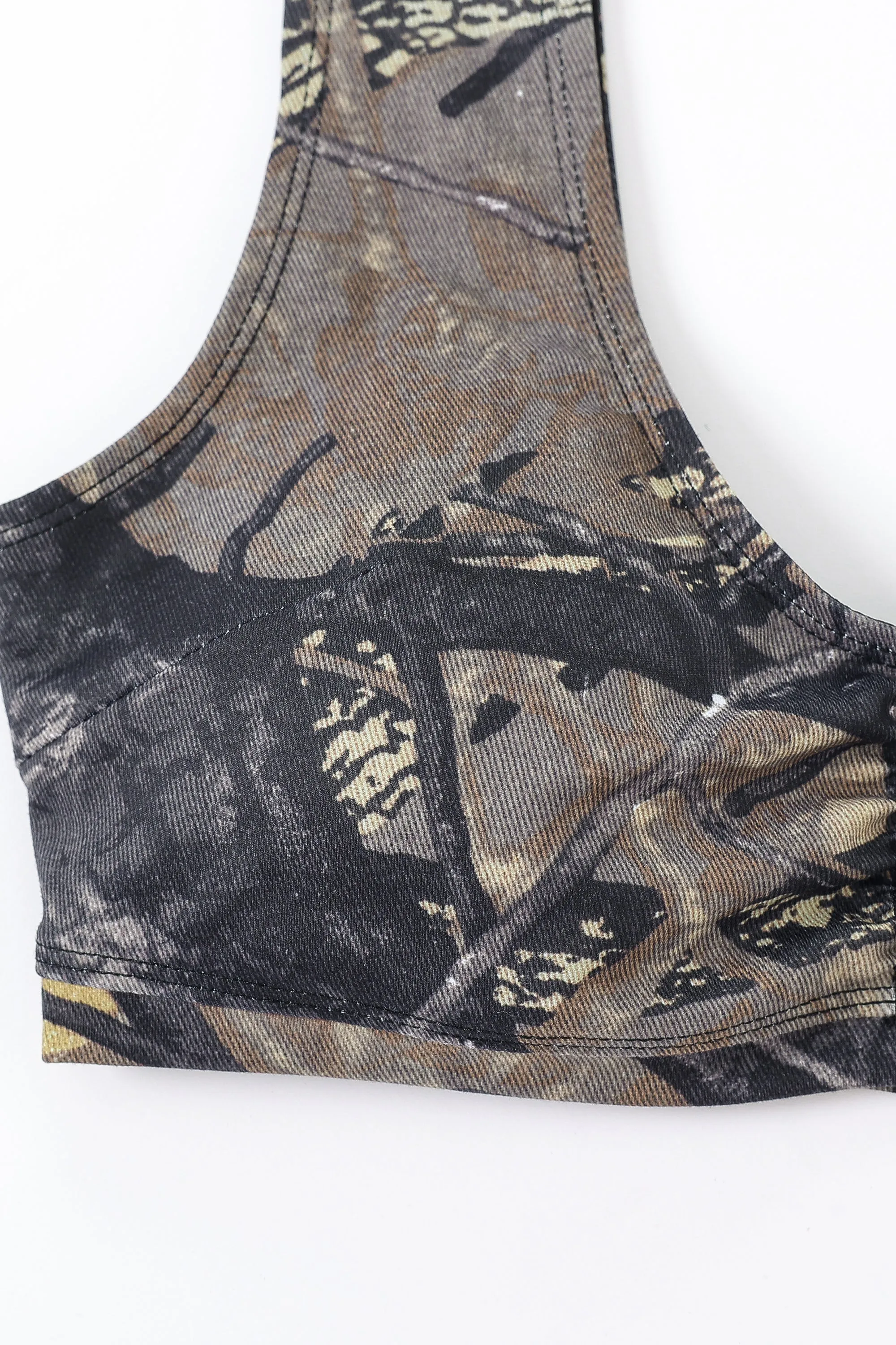 Forest Camo Yoga/Swim Scrunch Bra