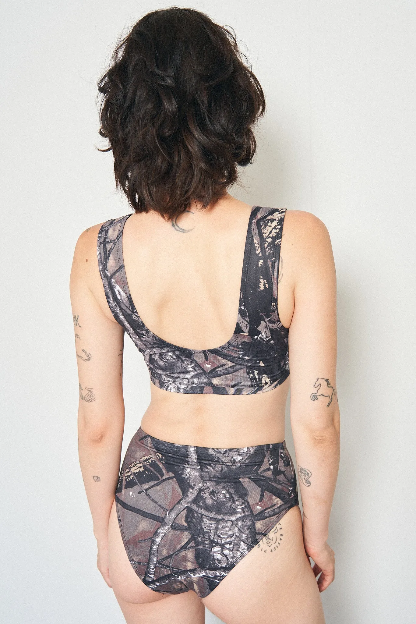 Forest Camo Yoga/Swim Scrunch Bra