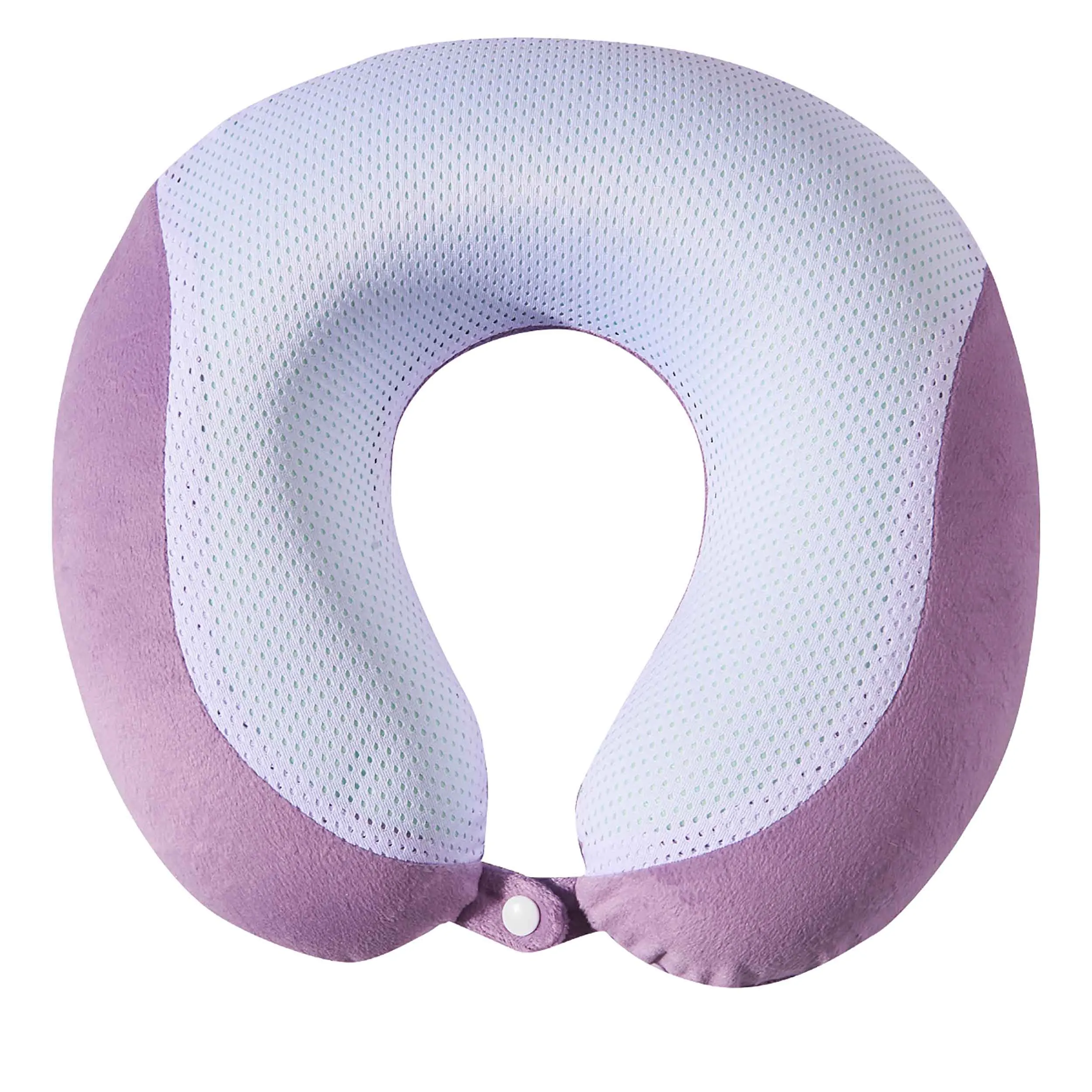 Gel Infused Memory Foam Travel Neck Pillow - Purple