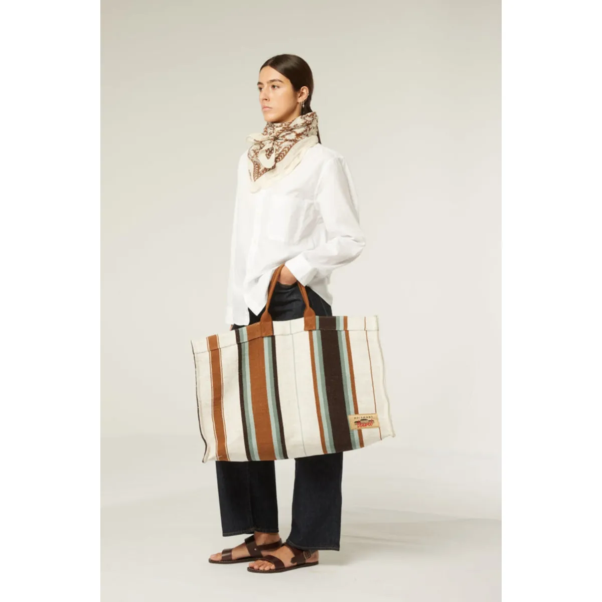 Grand Sac Cabas N?40 Stripes Seven Coffee