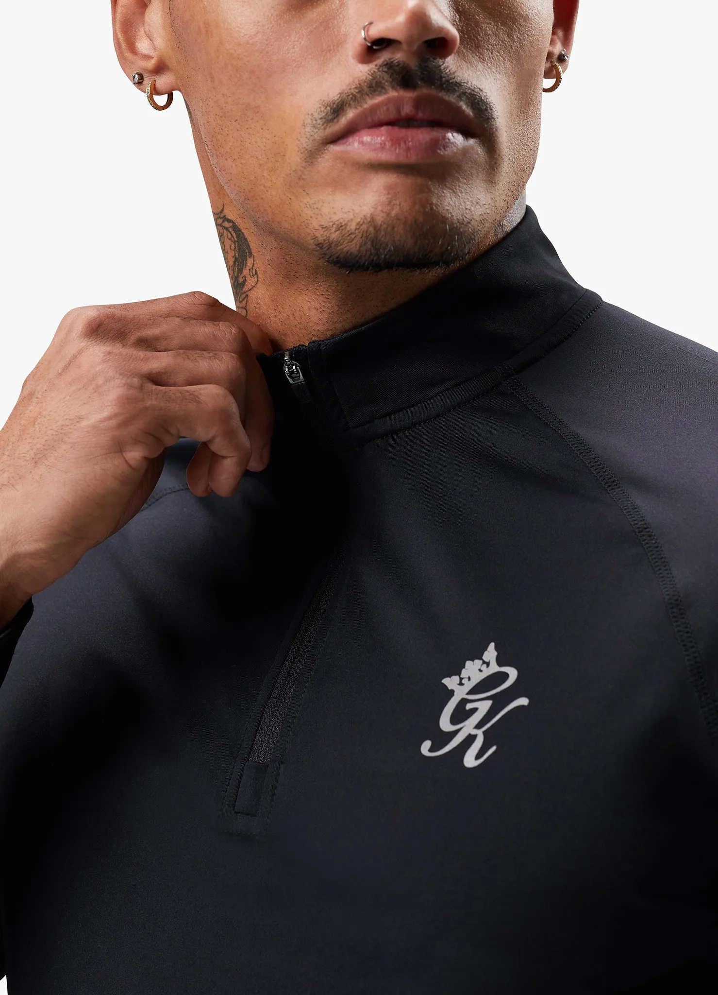 Gym King Energy 1/4 Zip Funnel - Black