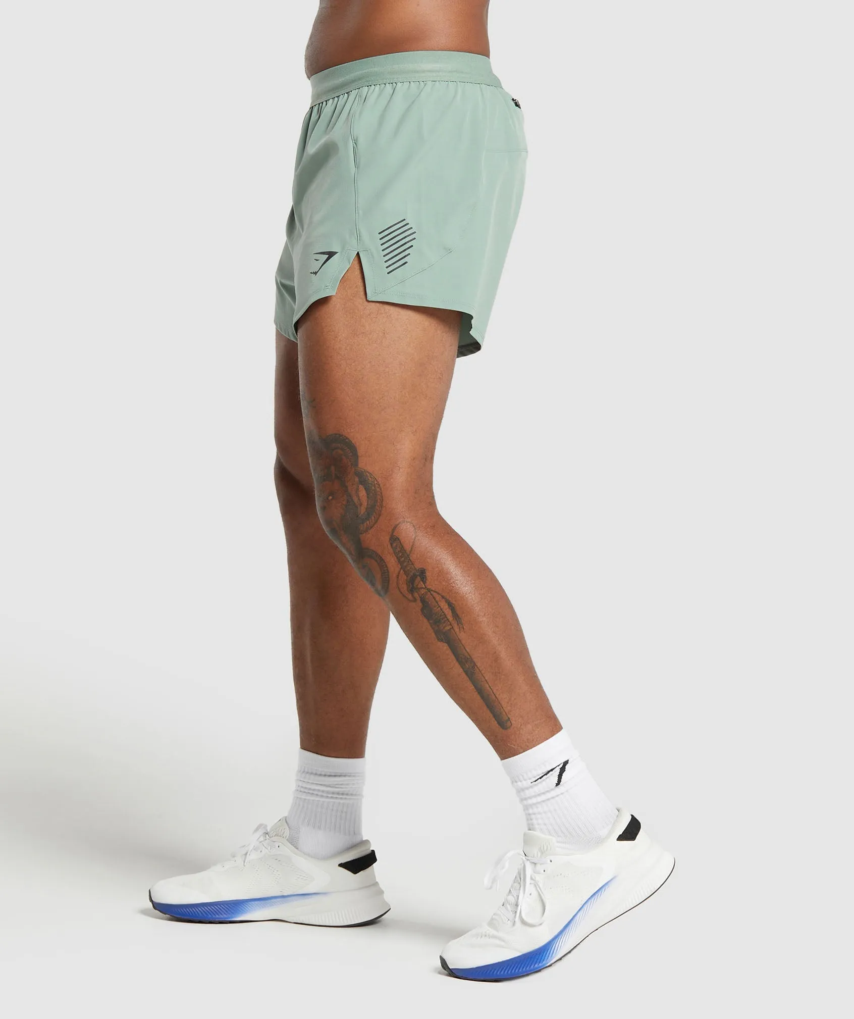 Gymshark Apex Run 5" Shorts - Dollar Green