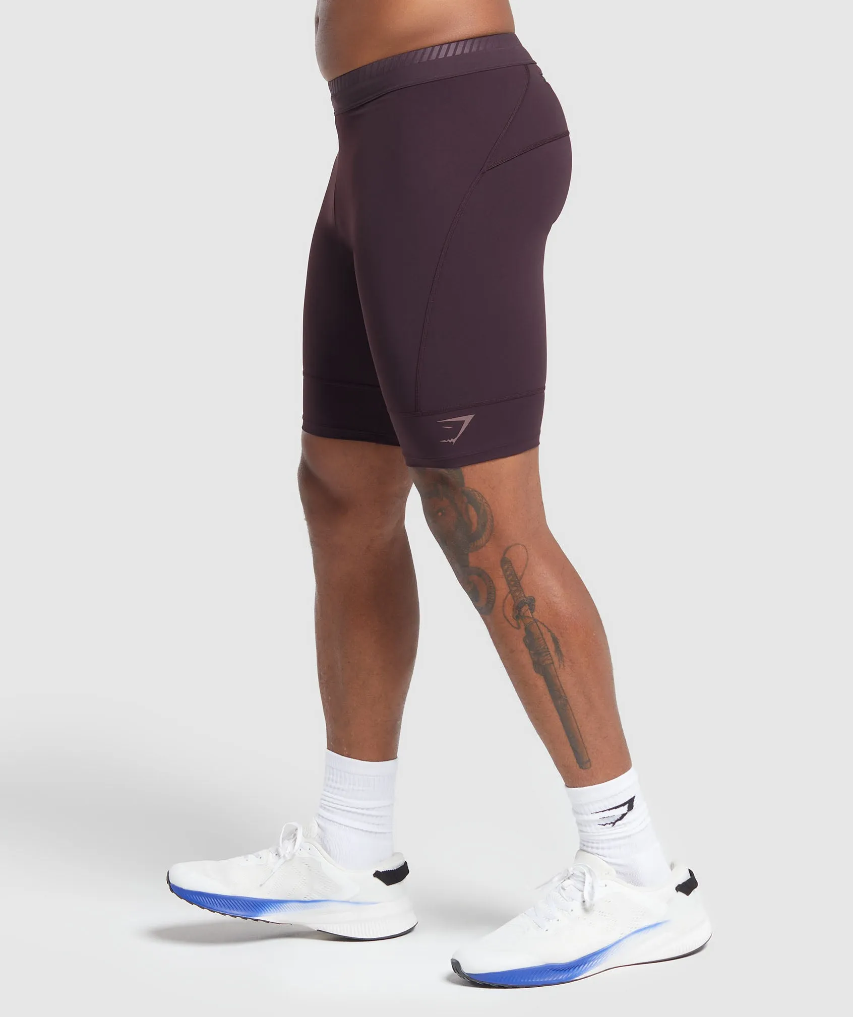 Gymshark Apex Run Half Tight - Plum Brown