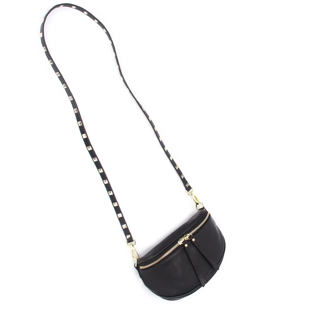 Hi Ho & Co Mini Rocker Bag Black/Gold