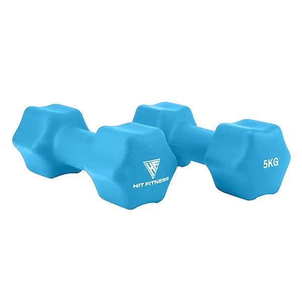 Hit Fitness Neoprene Studio Dumbbells | 5kg Pair