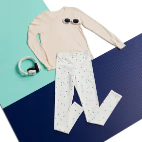 Ice Cream and Blue Polka Dot Kid's Teen Youth Leggings