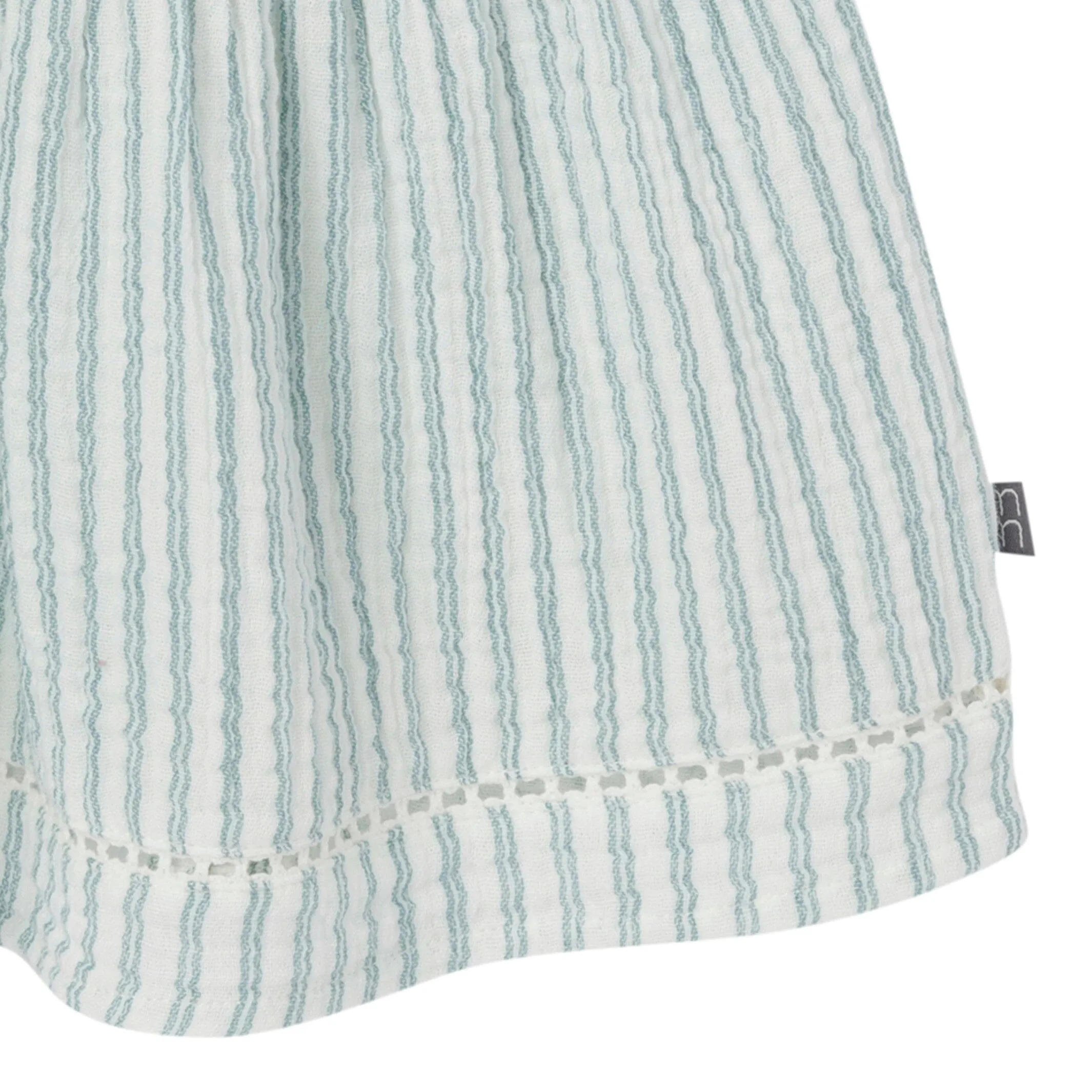 Infant & Toddler Girls Teal Stripe Gauze Dress