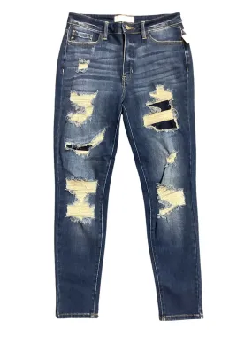 Jeans Straight By Kancan In Blue Denim, Size: 12