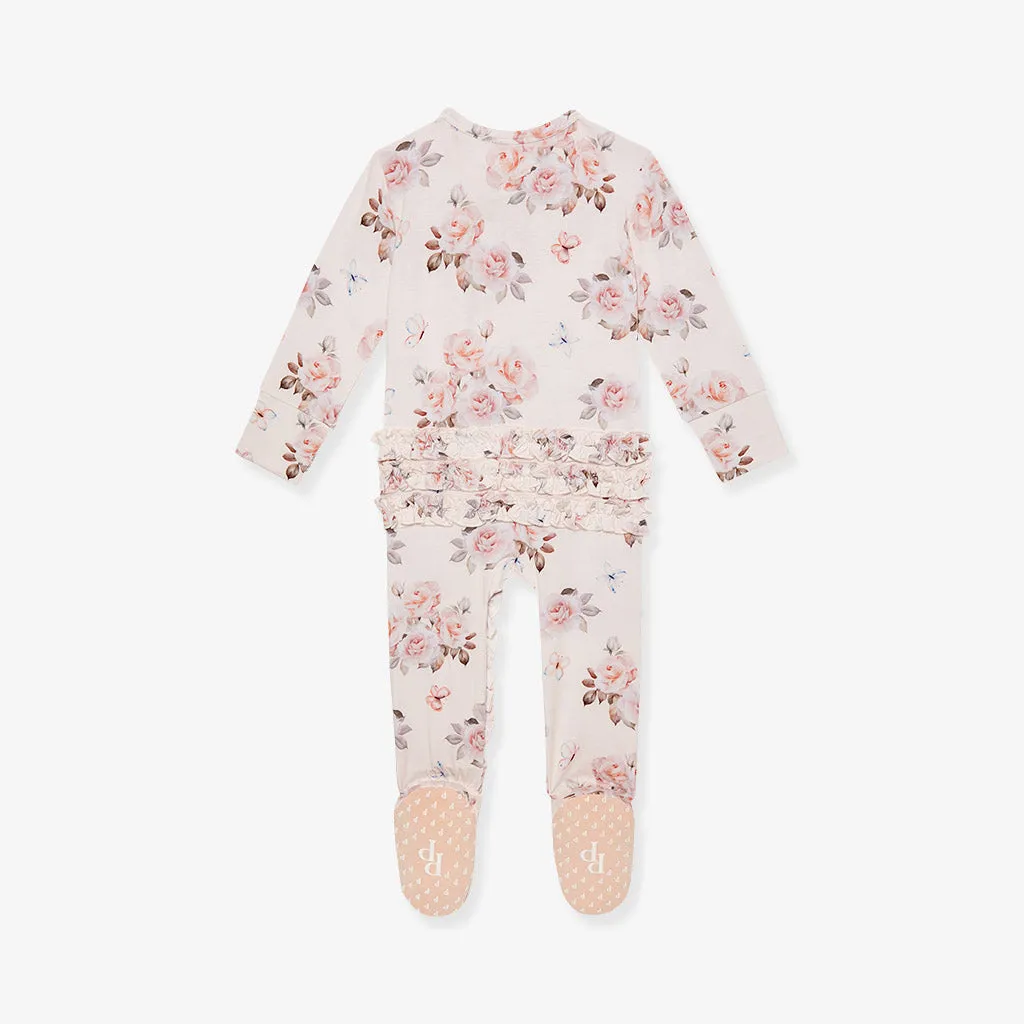 Joy Anne Footie Ruffled Zippered One Piece