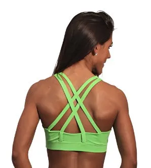 Last Chance! Equilibrium Activewear Double Cross Sports Bra T410