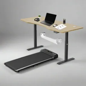 Lifespan Fitness - WalkingPad M2 Treadmill with ErgoDesk Automatic Oak Standing Desk 1800mm   Cable Management Tray