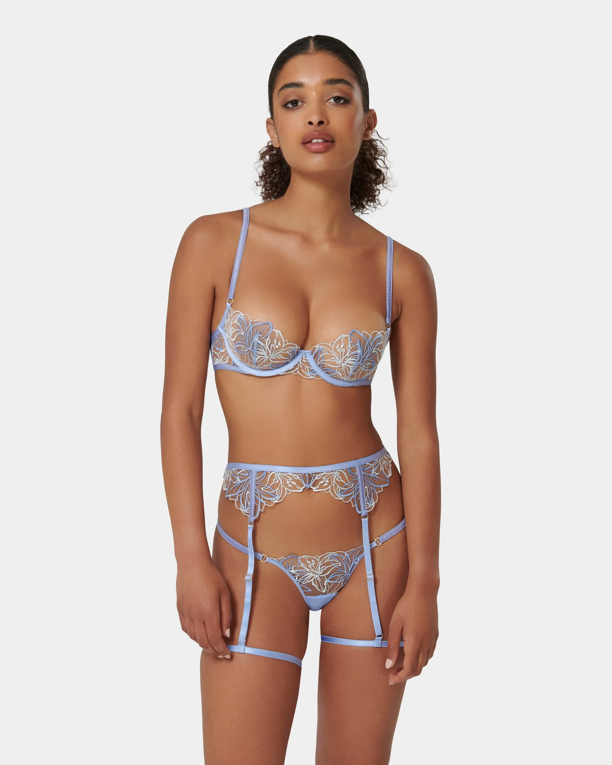 Lilly Thigh Harness Hydrangea Blue/Ice Water Blue/Sheer