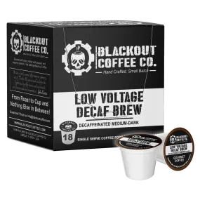 LOW VOLTAGE DECAF COFFEE PODS 18CT