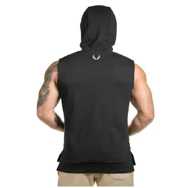 Mens ASRV Special Forces Muscle Hooded Vest Singlets Tank Tops Stringer Bodybuilding Fitness Clothes Sleeveless Shirts