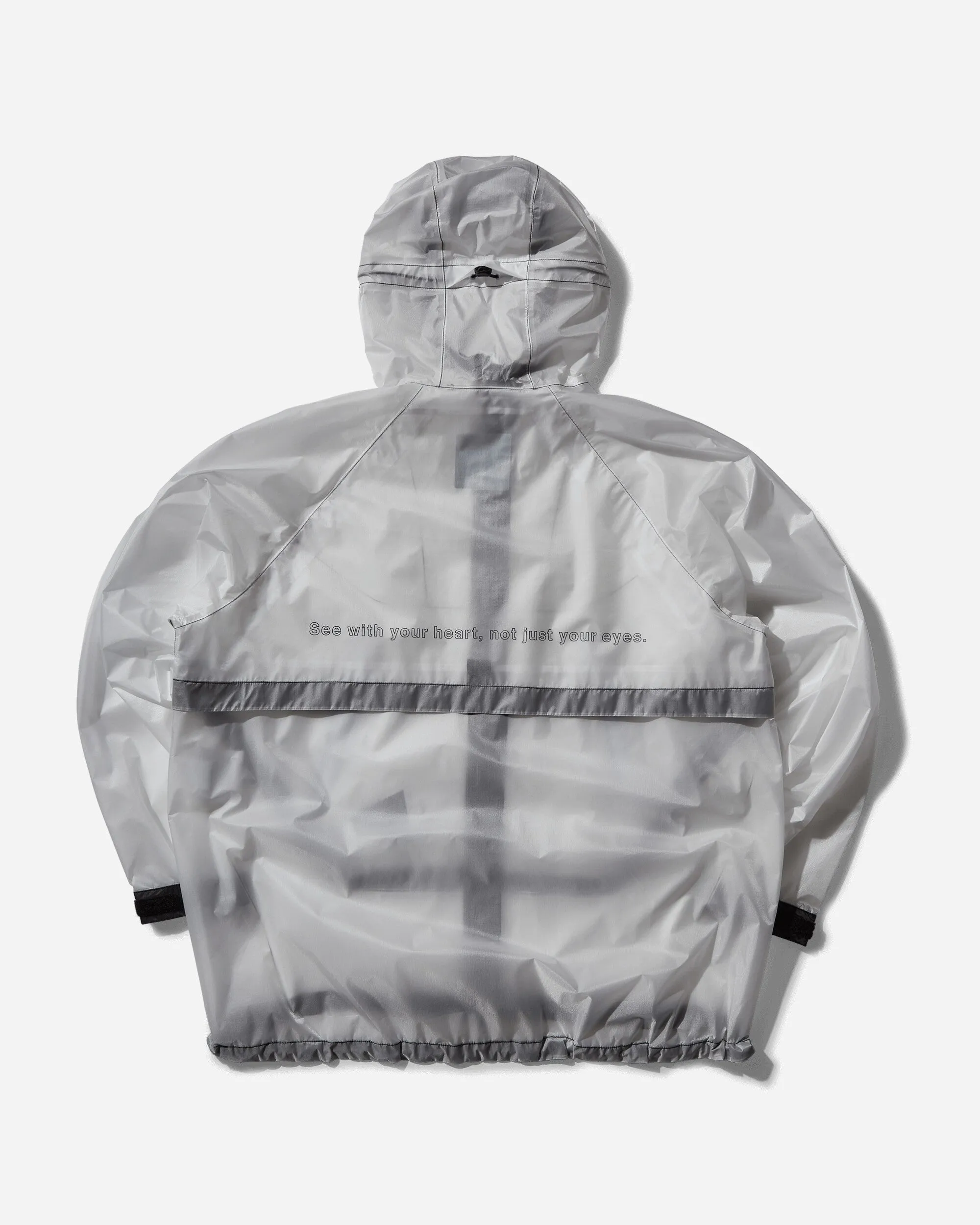 Men's Sheer Loose Fitting Rain Jacket White