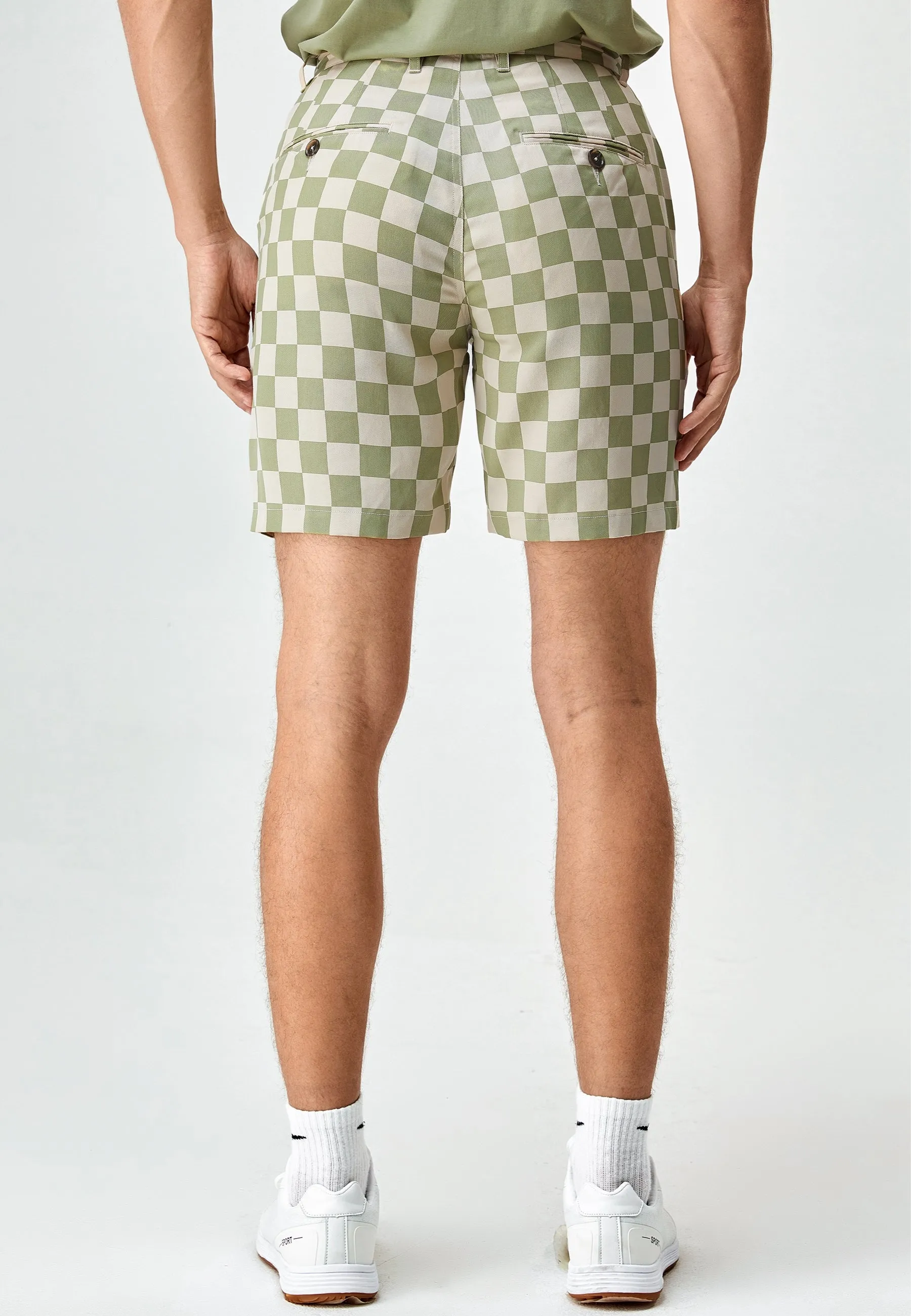 Men's Two-Tone Checkered Short Pants