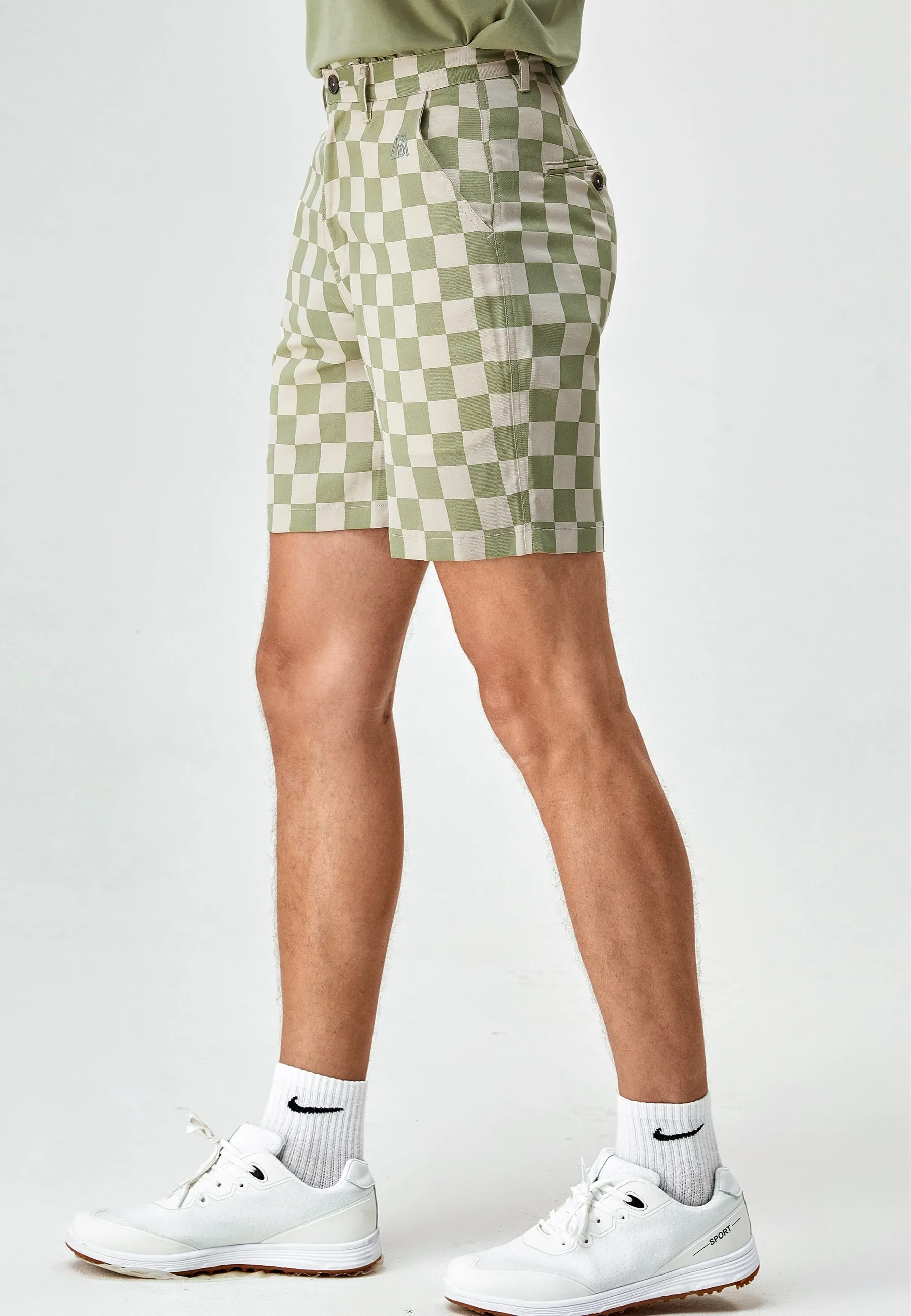 Men's Two-Tone Checkered Short Pants