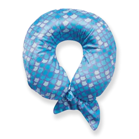 Mermaid Tail Memory Foam Travel Neck Pillow - Blue