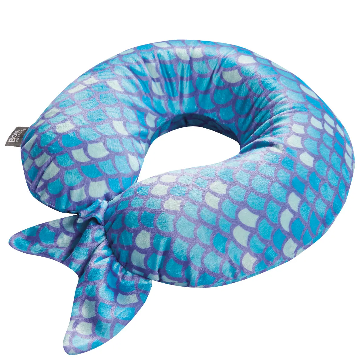 Mermaid Tail Memory Foam Travel Neck Pillow - Blue