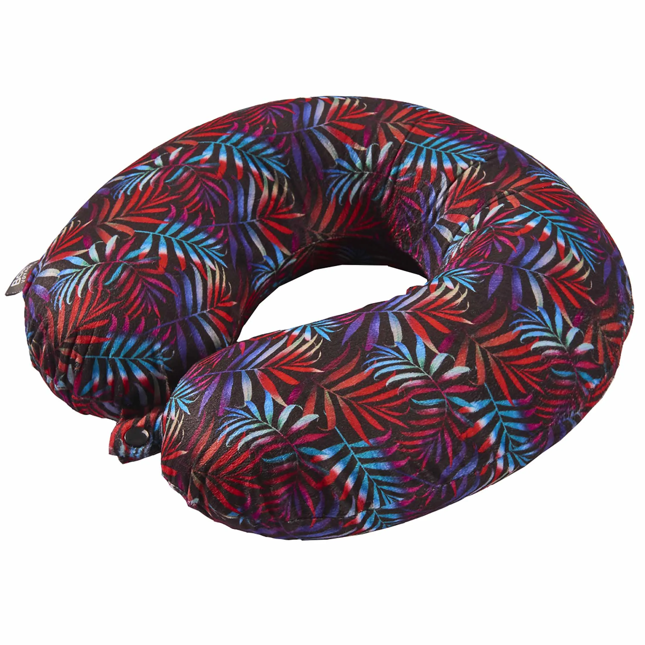 Midnight Jungle Memory Foam Travel Neck Pillow - red