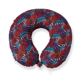 Midnight Jungle Memory Foam Travel Neck Pillow - red