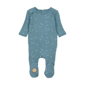 Mon Tresor Baby Doodle Delight Stars Footie Denim