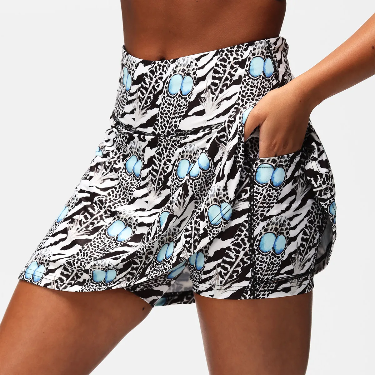 Monochrome Quill Skort