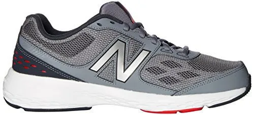 NEW BALANCE MEN'S MX517V1 CROSS TRAINER, GREY/RED, 10 4E US