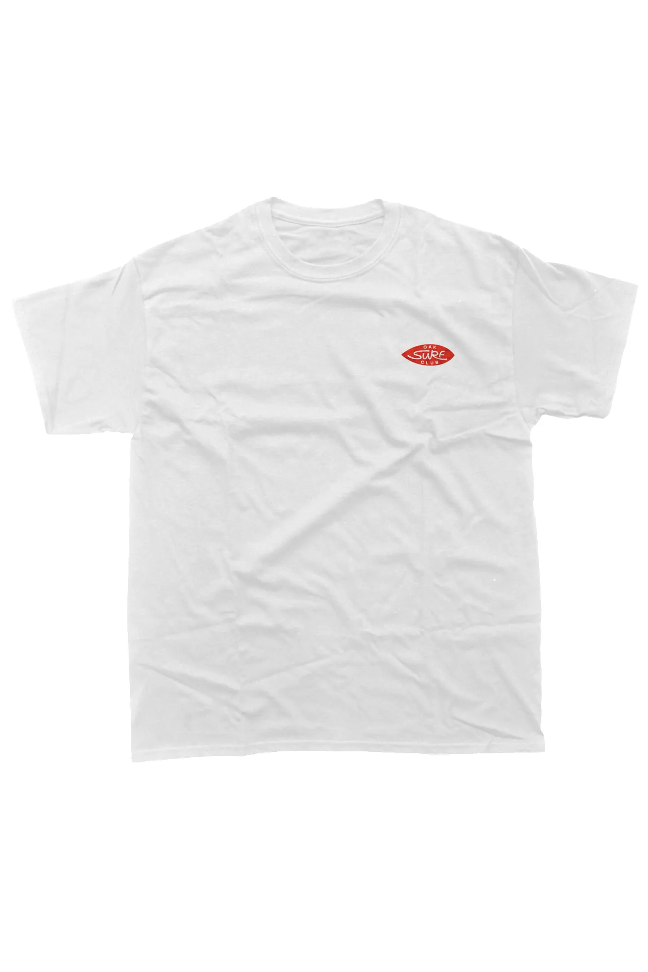 OAK SURF CLUB UNISEX OG TEE - WHITE/RED