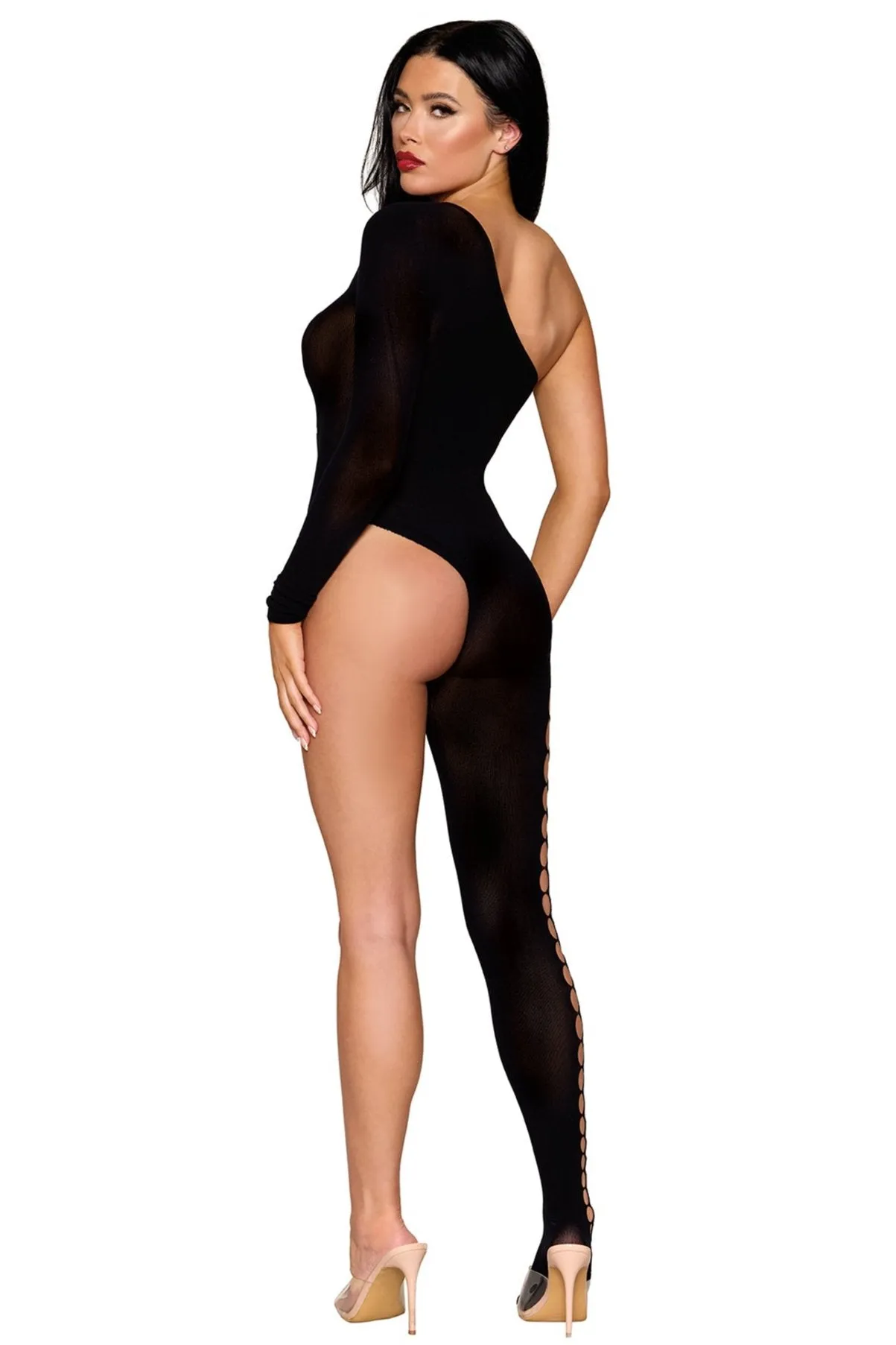 One Leg Bodystocking with Side Cut Out