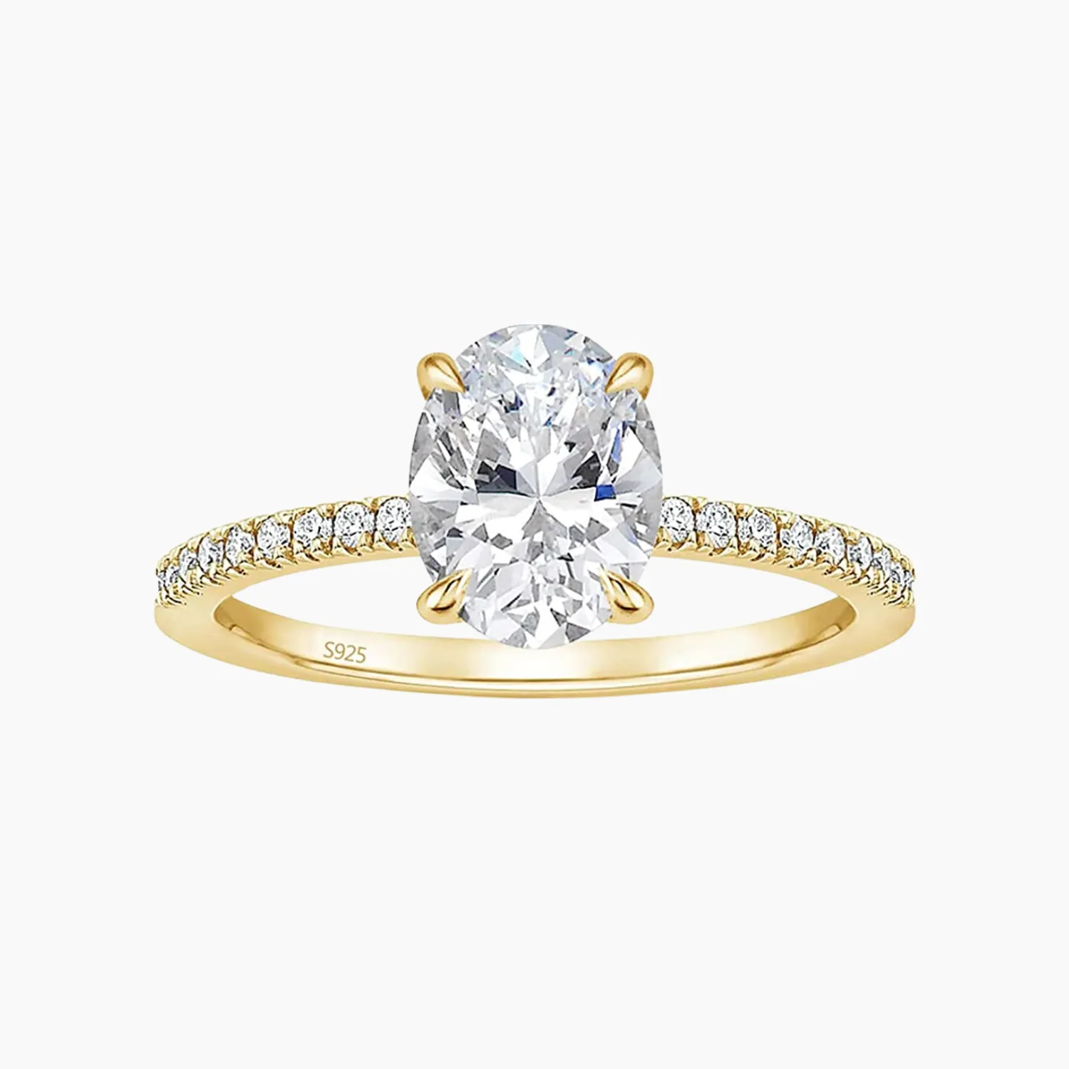 Oval Cut Cubic Zirconia Engagement Ring