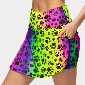 Pawfect Rainbow Skort