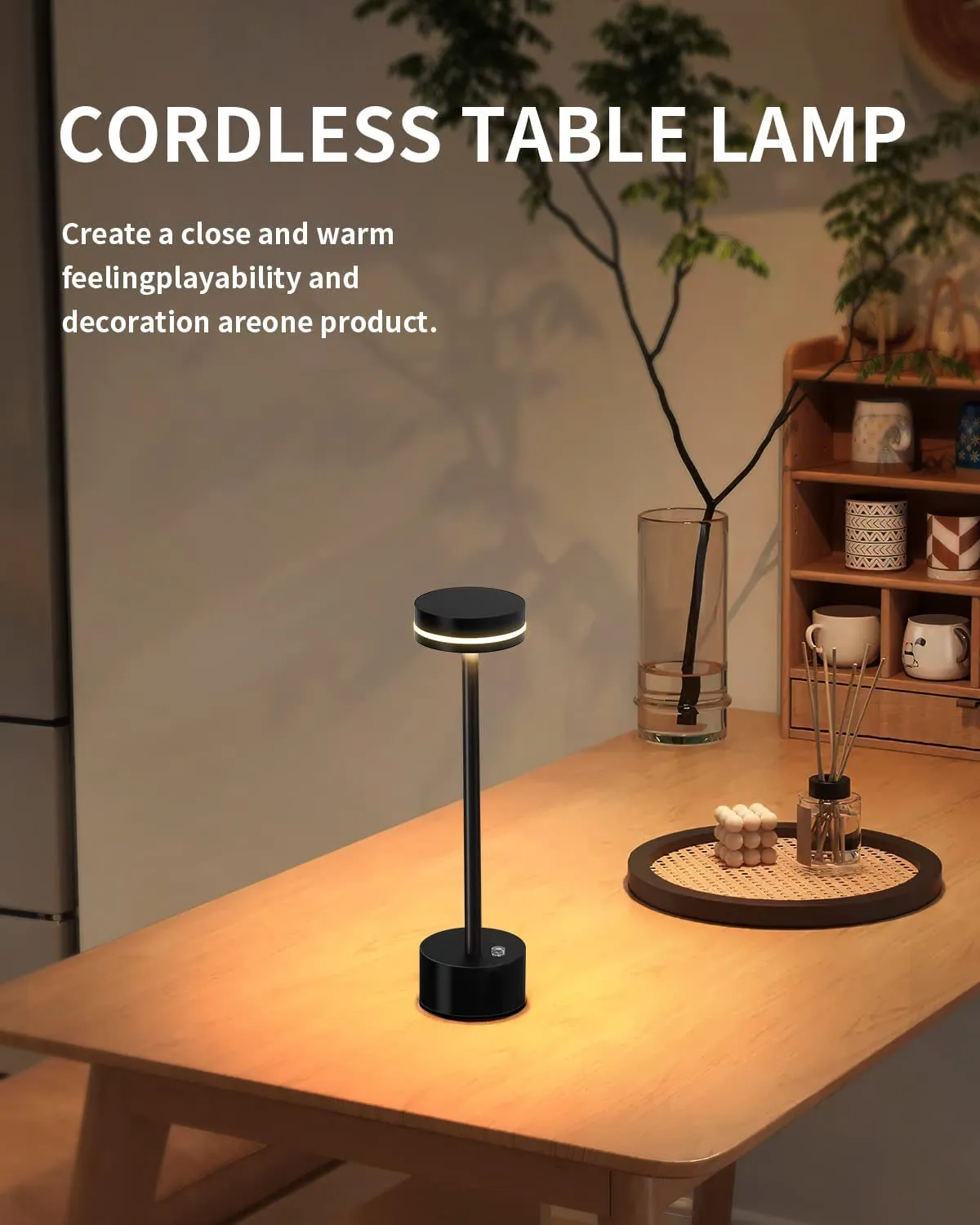 Portable Table Lamp Battery Powered LED Lamp Cordless Table Lights