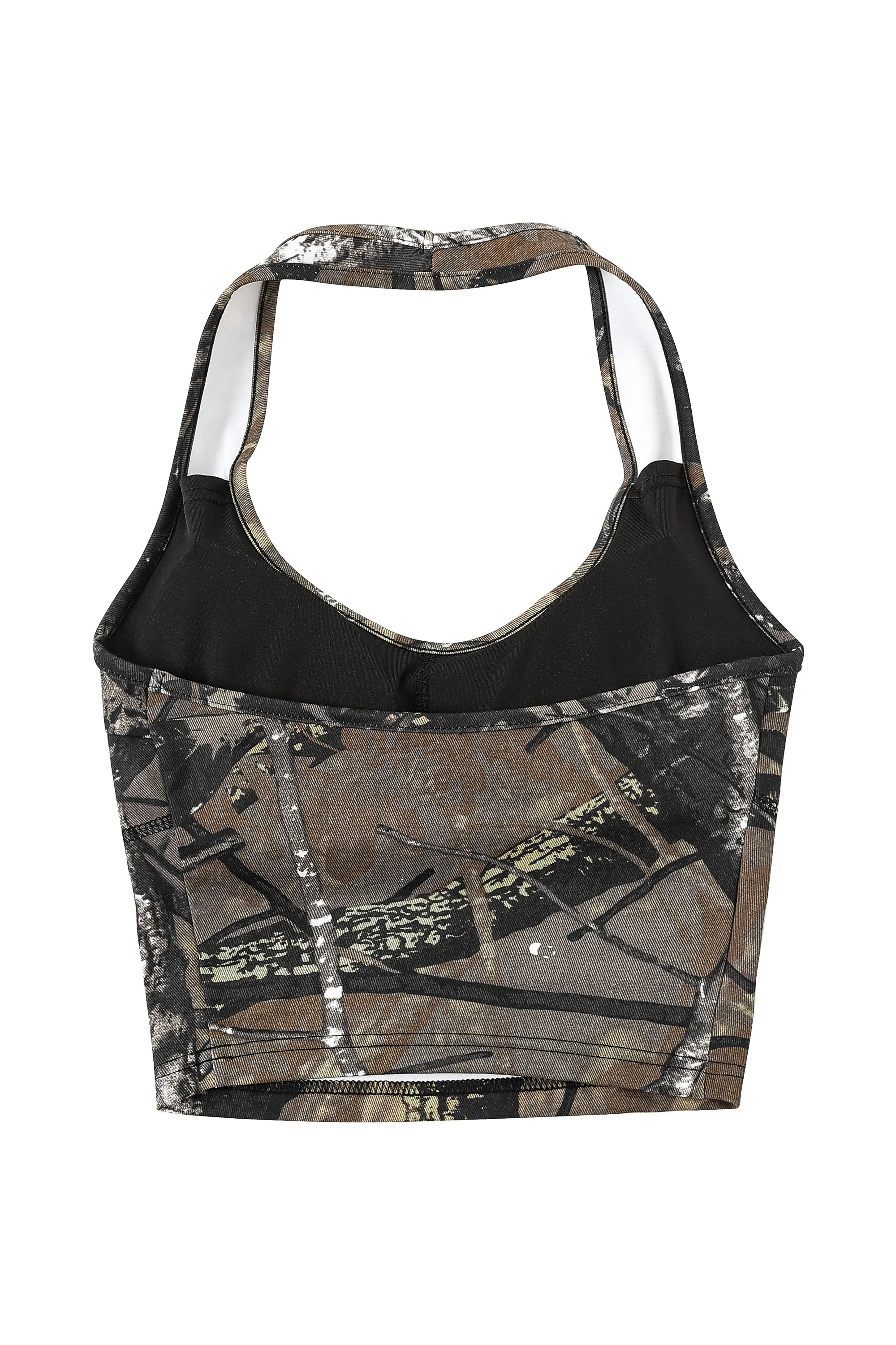 PRE-ORDER Forest Camo Yoga Halter Top