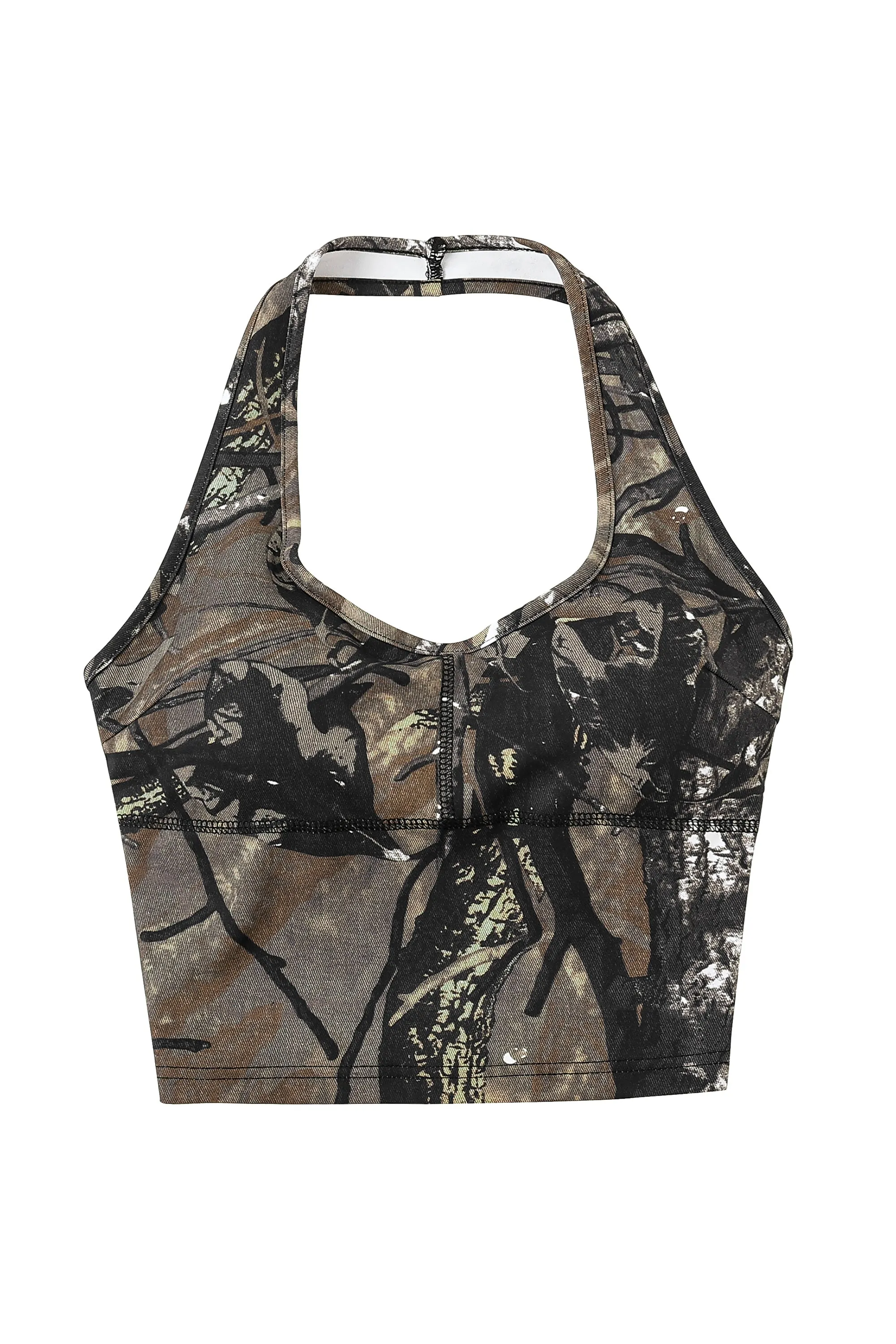 PRE-ORDER Forest Camo Yoga Halter Top