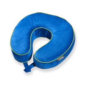 Premium Memory Foam Travel Neck Pillow - Blue