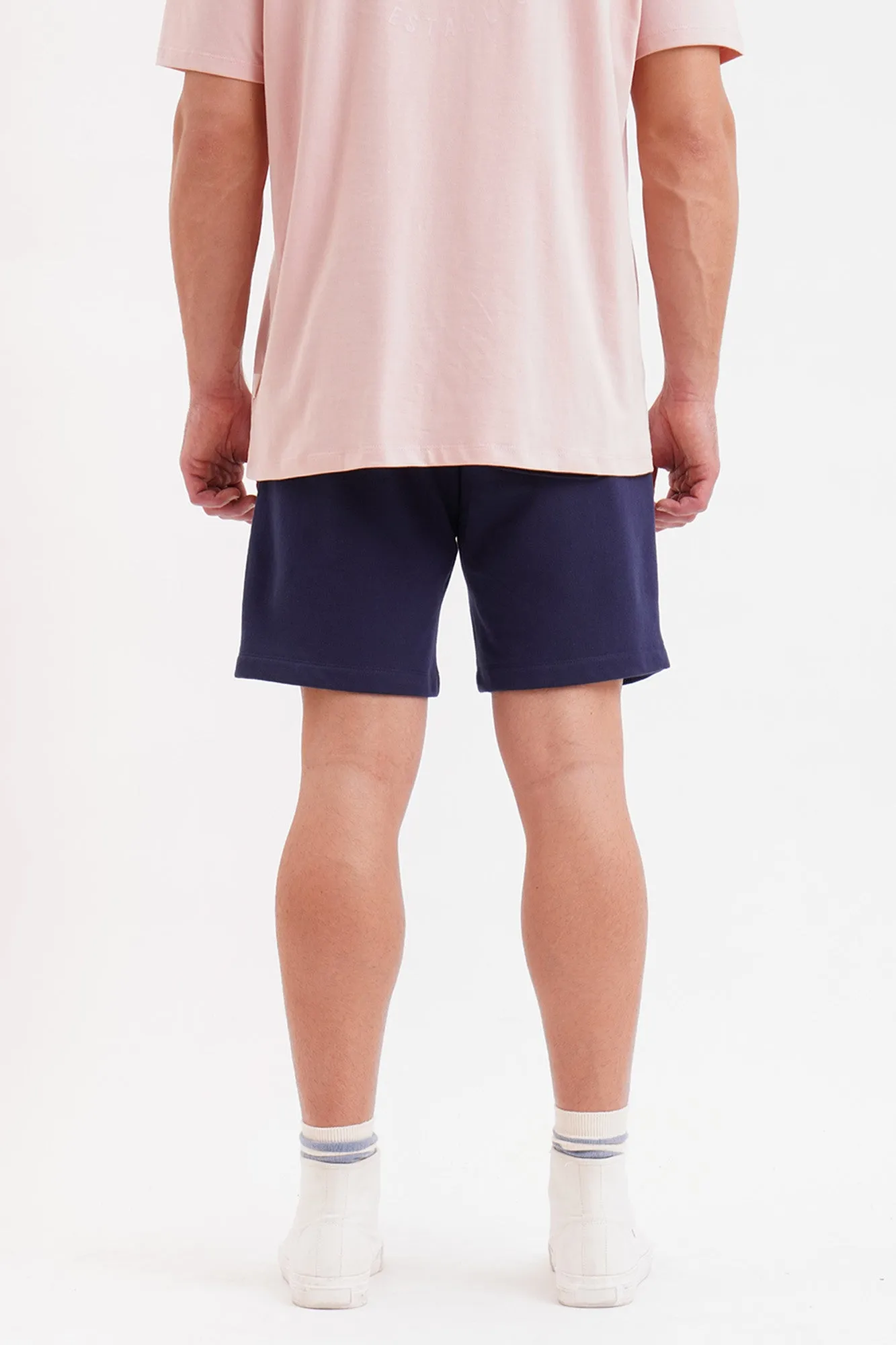 Relaxed Fit Brushed Terry Shorts with Penshoppe Branding