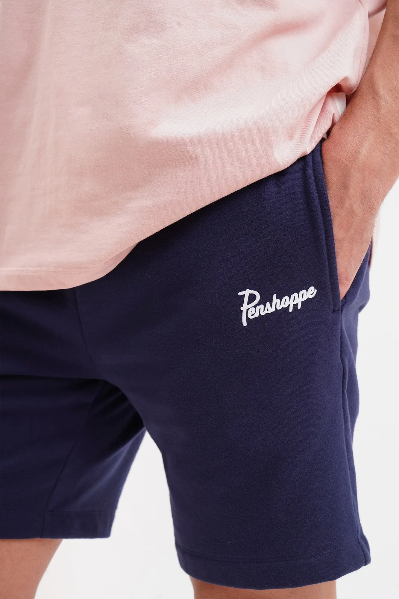 Relaxed Fit Brushed Terry Shorts with Penshoppe Branding