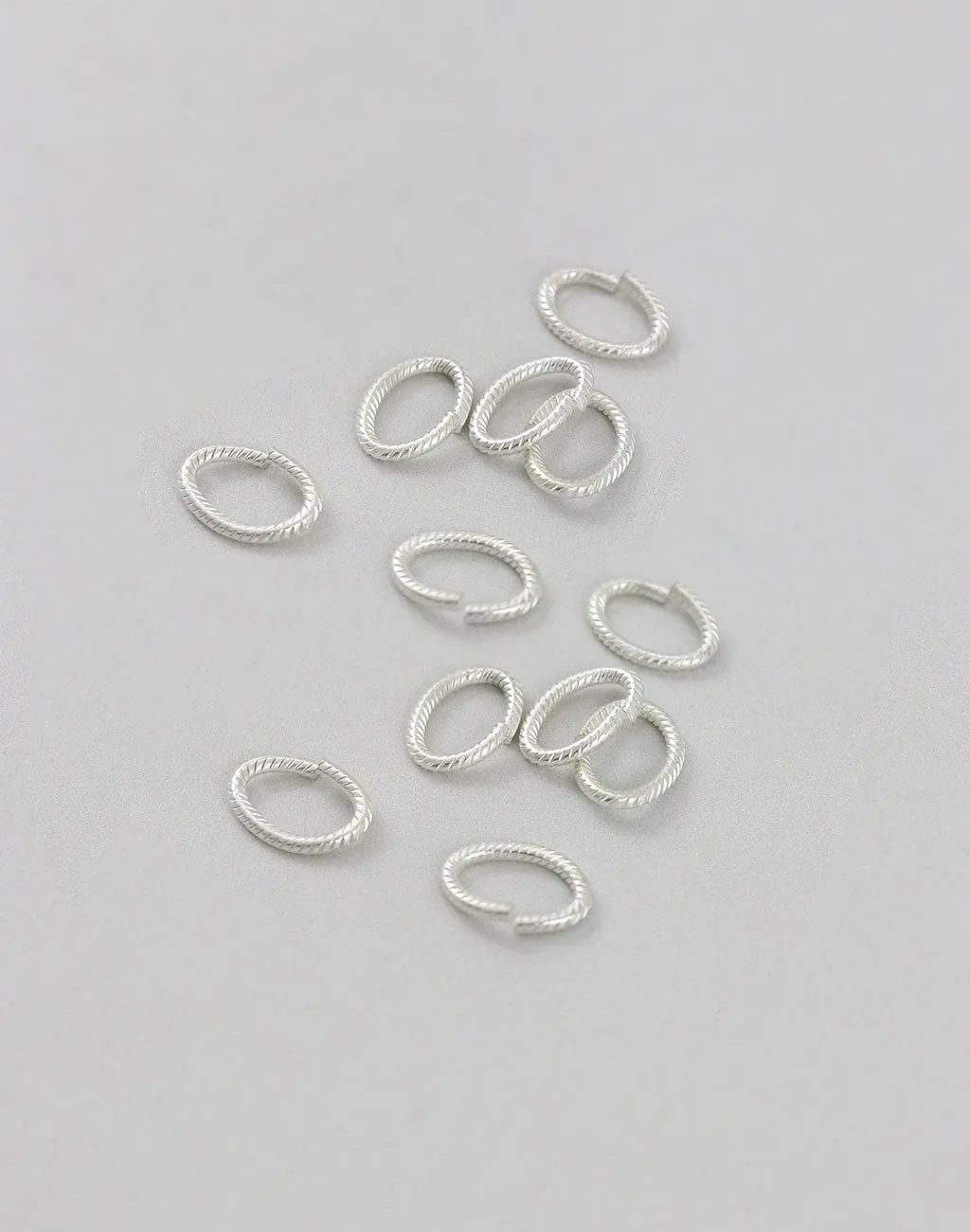 Rib Oval Jump Ring, 10x7mm, 16ga, (12pcs)