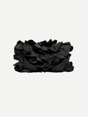 Ruffle Bag in Black