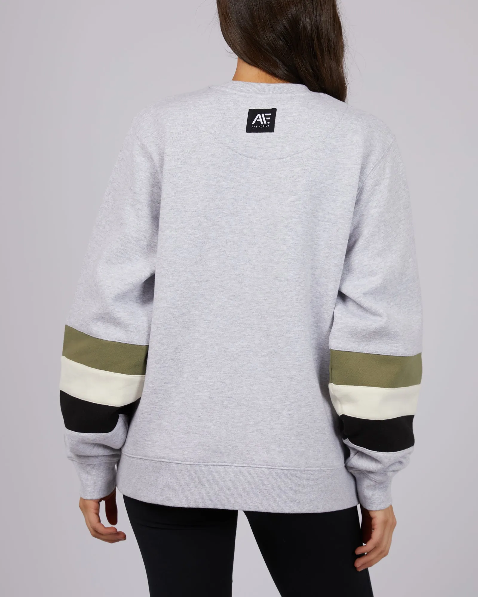 Ski Run Oversized Crew Grey Marle