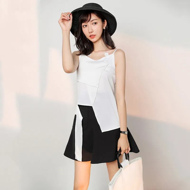 Slim and irregular fashion top